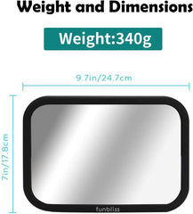 Baby Car Mirror – Rear Facing, 360° Rotating, Shatterproof