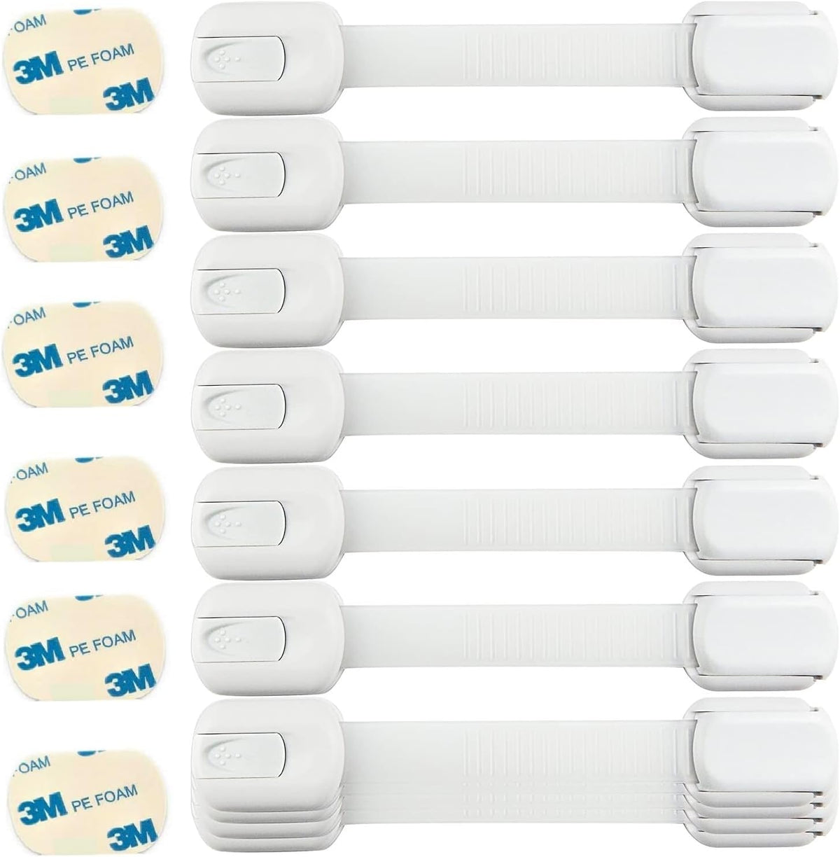 10-Pack 3M Adhesive Child Safety Locks – No-Drill, Adjustable