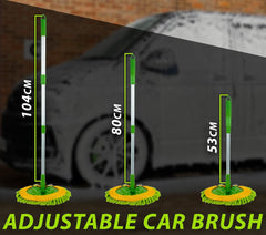 Extendable Microfiber Car Wash Brush – Scratch-Free, 2 Mop Heads