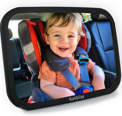 Baby Car Mirror – Rear Facing, 360° Rotating, Shatterproof