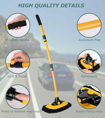 43'' Curved Car Wash Brush – Scratch-Free Shine!
