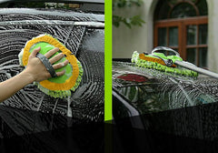 Extendable Microfiber Car Wash Brush – Scratch-Free, 2 Mop Heads